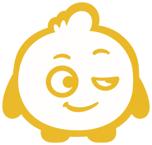 Mascote Pipo dando dica com o dedinho pra cima