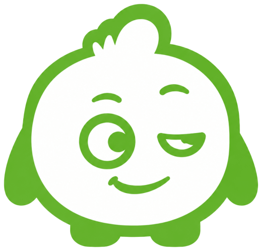 Mascote Pipo nerd de óculos com livrinho (página do método)